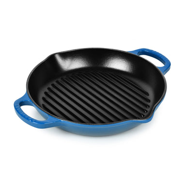 Le Creuset - 25cm Blueberry Deep Round Grill Side
