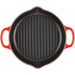 Le Creuset - 25cm Cherry Red / Cerise Deep Round Grill Top View