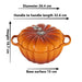 Le Creuset - 3.7L Pumpkin Cocotte Persimmon (26 cm) Dimensions