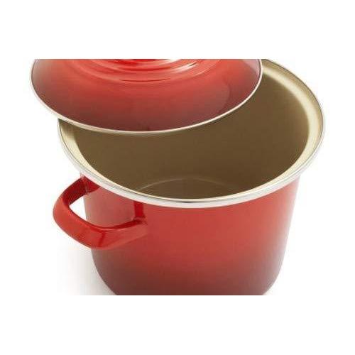 Le Creuset Cherry Red Enameled Steel Stock Pot
