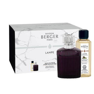 Lampe Berger Starter Set: Smoked Glass Cube + 180mL Neutre + 180 mL Zeste  de Verveine