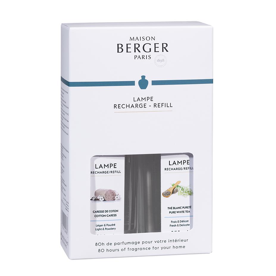 Lampe Berger - 2-Pack 250 ml Cotton Caress / Pure White Tea