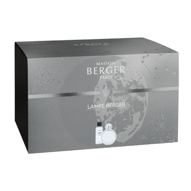 Maison Berger - Astral Frosted Lamp + 250 ml White Cashmere - 314758 box