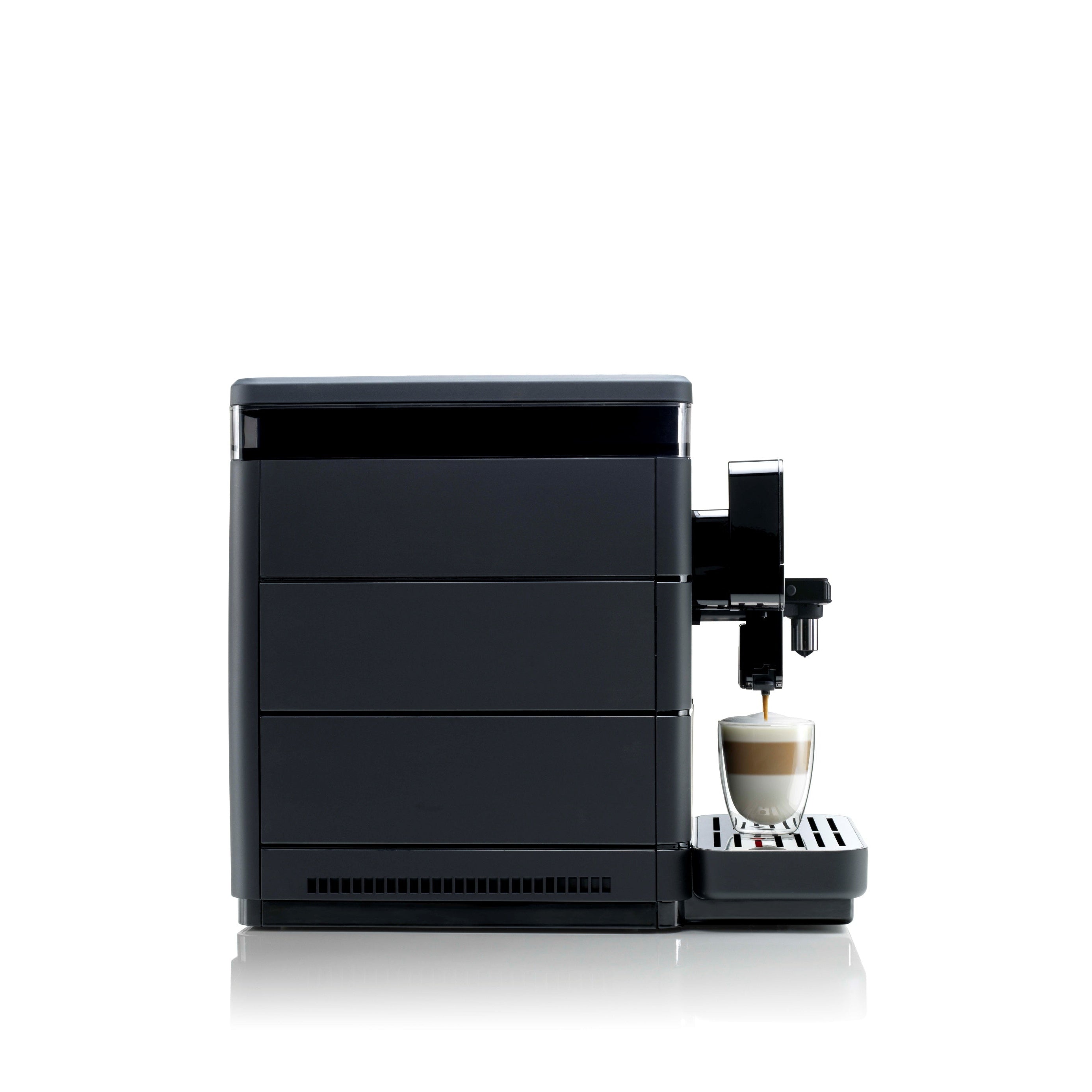 Saeco Royal OTC Super Automatic Espresso Machine Side Latte