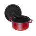 Staub Cherry Red Round Cocotte Enamel Coated Interior and Lid Canada