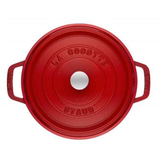 Staub Cast Iron Round Cocotte, Dutch Oven, 4-quart, serves 3-4, Made in  France, Cherry, 4-qt - Smith's Food and Drug