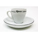 Armand Lebel 12 Piece Espresso Cup & Saucer Set - Plain White w/ Line Design-Consiglio's Kitchenware