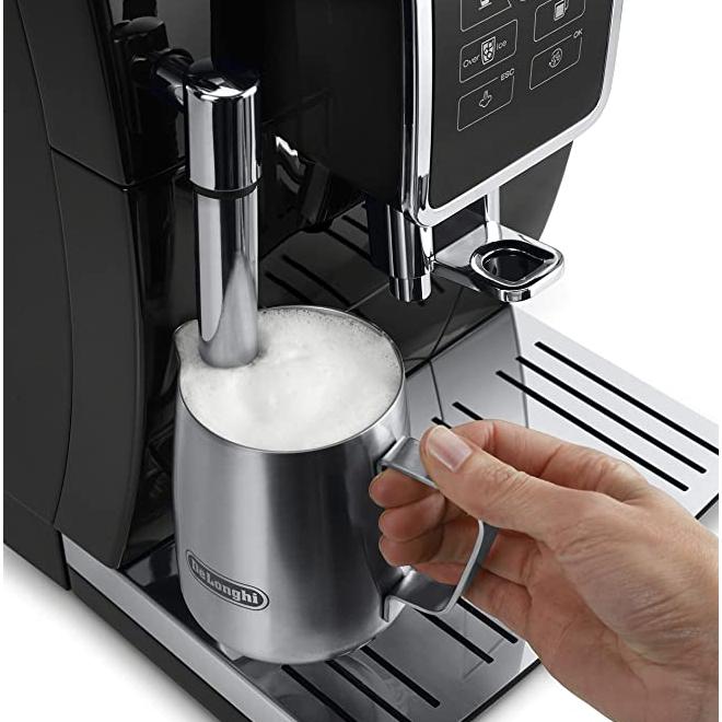DeLonghi ECAM35020B Dinamica TrueBrew Super Automatic Espresso Machine Black Milk Frother