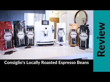 Consiglio's Super Crema Premium Fresh Roast Espresso Beans 2.2lbs Demo Video 