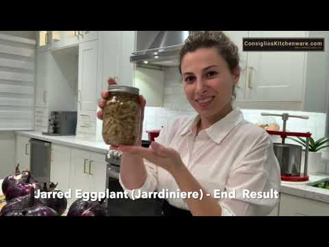 How to Make Eggplant Jardiniere Using a Torchietto (Vegetable Press) - Consiglioskitchenware.com with Large Torchietto 
