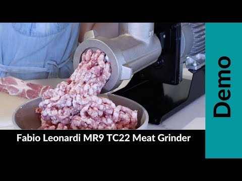Fabio Leonardi MR9/TC22 1HP Electric Meat Grinder - Made in Italy Professional Meat Grinder & Sausage Stuffer