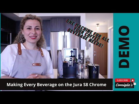 Making all 15 Coffee Beverages on Jura S8 Super Automatic Espresso Machine