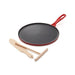 Le Creuset 27 cm Cherry Red Crepe Pan - L2036-2767 with Spatula