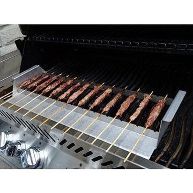 10pcs spiedini di carne in acciaio inossidabile per barbecue, spiedini di  metallo piatti da 38 cm