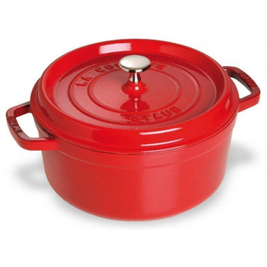 Staub - 5.5 Qt (5.2 L)Cherry Red Round Cocotte-Consiglio's Kitchenware